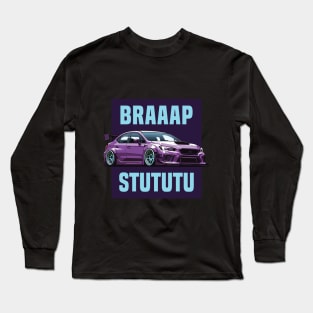 Subaru STI Car Art - Impreza WRX Widebody Modified JDM Car Long Sleeve T-Shirt